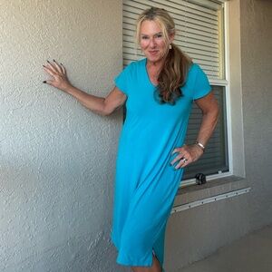 Chico's Vibrant Blue V-Neck Dress